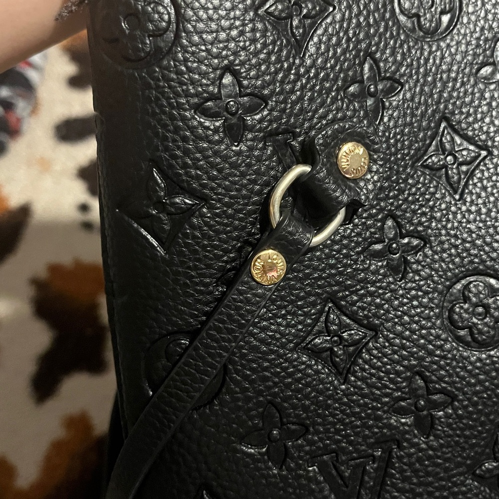 Black Embossed monogram Tote - Picture 6 of 6